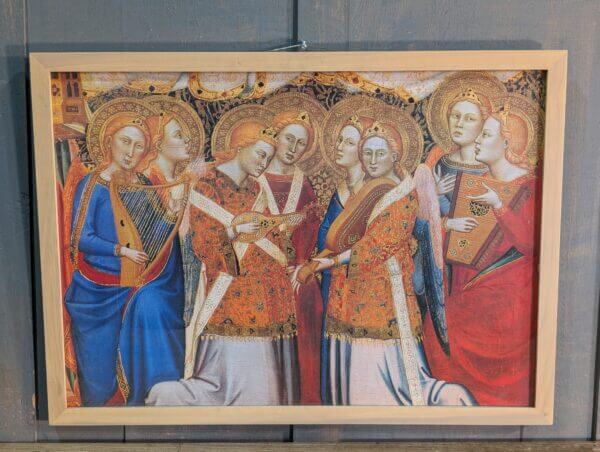 Larger Size Framed Colour Print of Jacopo di Cione's 'Coronation of the Virgin'