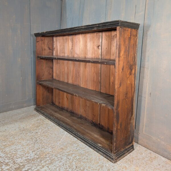 Simple Three Shelf Antique Pine Bookcase