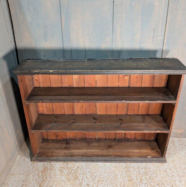 Simple Three Shelf Antique Pine Bookcase