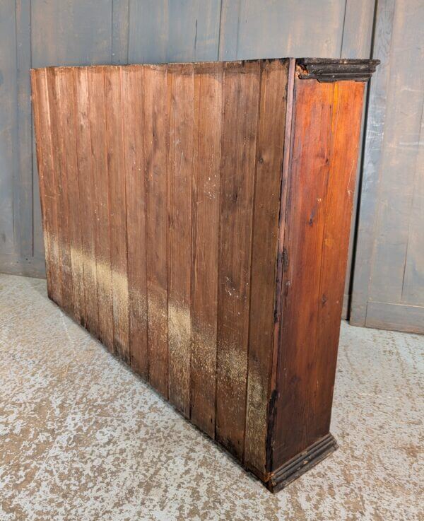 Simple Three Shelf Antique Pine Bookcase