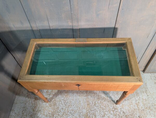 Classic Glazed Lid Oak Body Book Display Cabinet