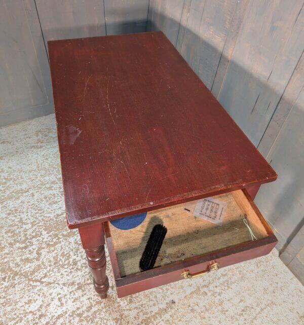 Victorian Pine Smaller Size Kitchen Table with Drawer