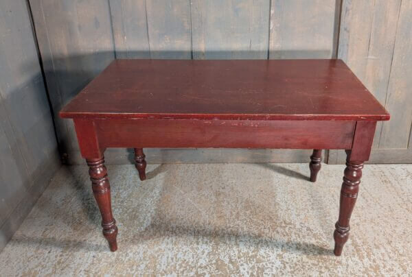 Victorian Pine Smaller Size Kitchen Table with Drawer