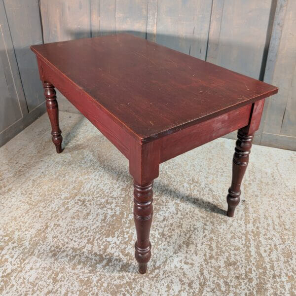 Victorian Pine Smaller Size Kitchen Table with Drawer