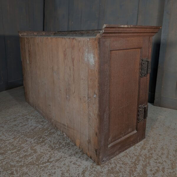 Very Fine Gothic Victorian Oak Smaller Size Vestry Chest with Doors