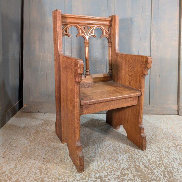 Smaller Size Oak Vintage Minsters Chair