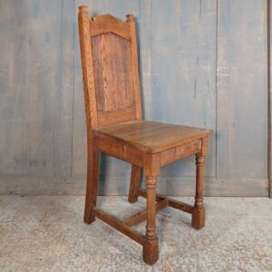 Mid-Century Oak Methodist Sidesman Clergy Chair