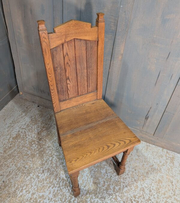 Mid-Century Oak Methodist Sidesman Clergy Chair