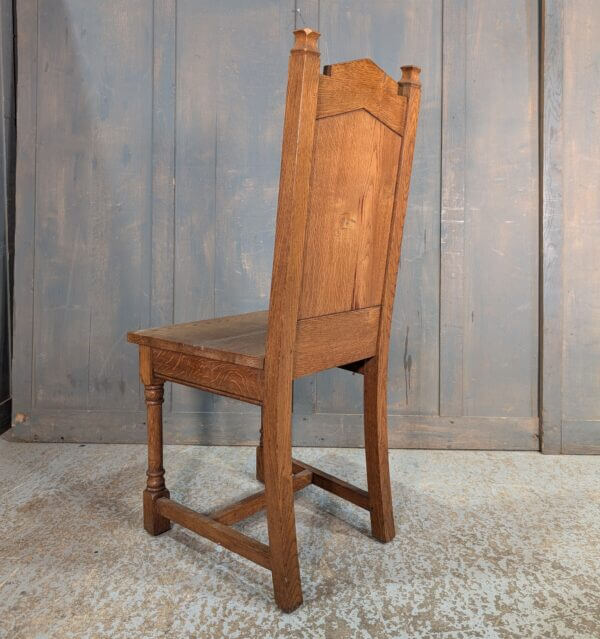 Mid-Century Oak Methodist Sidesman Clergy Chair