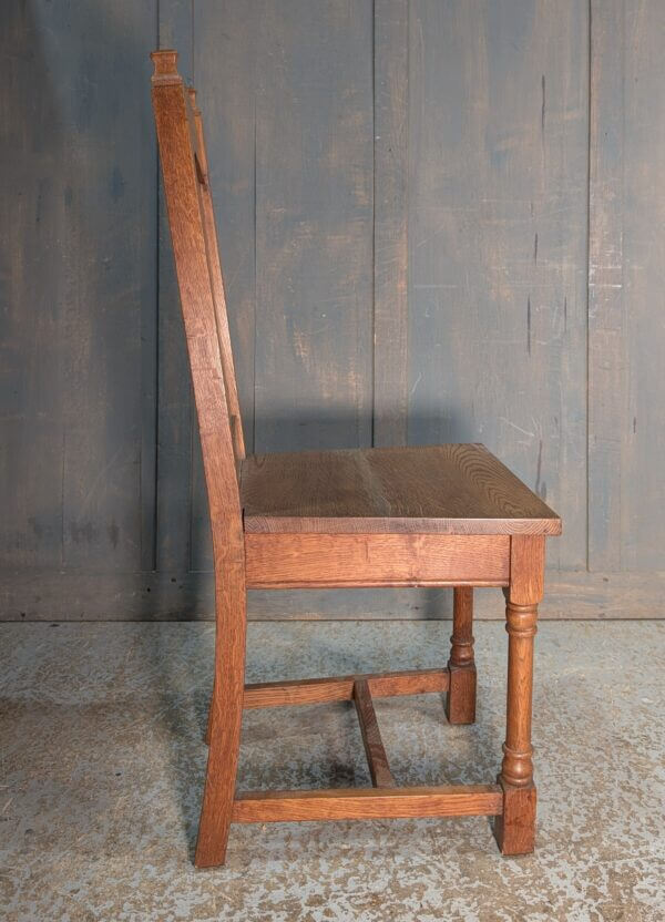 Mid-Century Oak Methodist Sidesman Clergy Chair