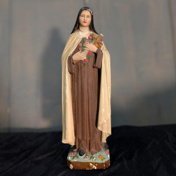 1950's Vintage Medium Size Religious Statue of St Terese de Liseux 'The Little Flower'