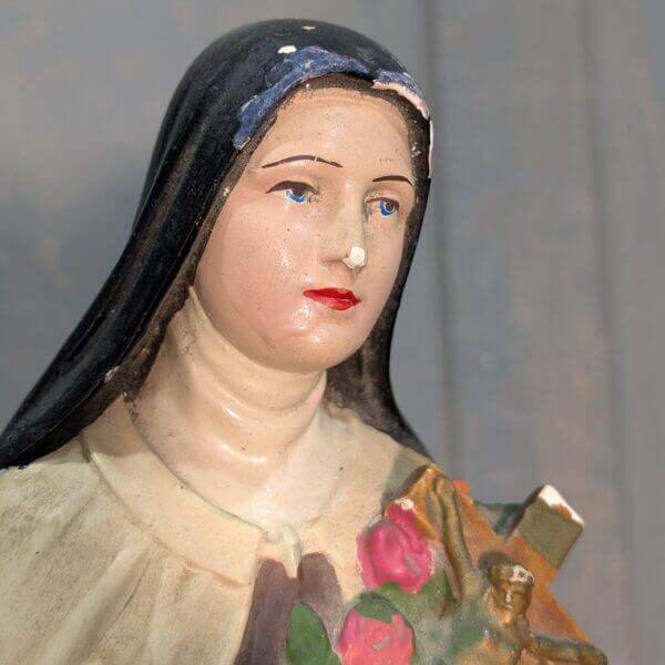 1950's Vintage Medium Size Religious Statue of St Terese de Liseux 'The Little Flower'