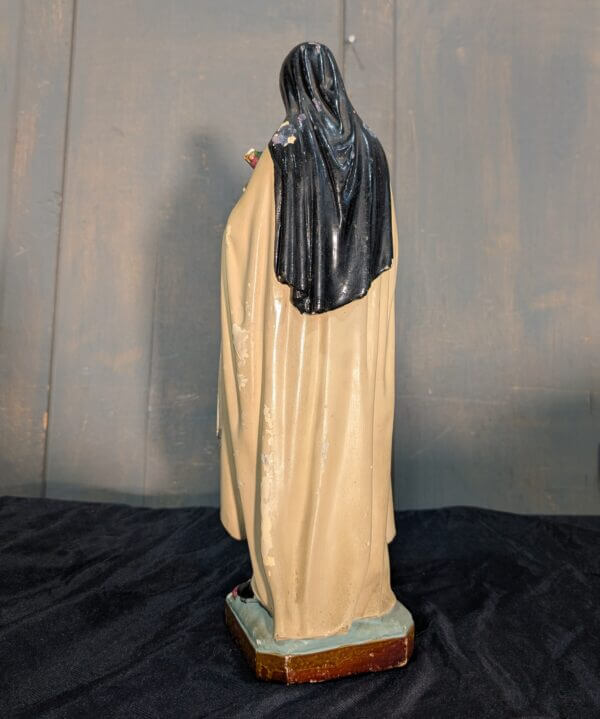 1950's Vintage Medium Size Religious Statue of St Terese de Liseux 'The Little Flower'