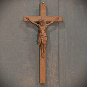 Nice Small 1960's Vintage Craved Wooden German Crucifix