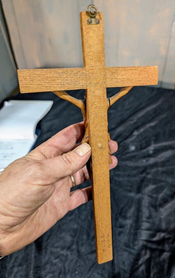 Nice Small 1960's Vintage Craved Wooden German Crucifix