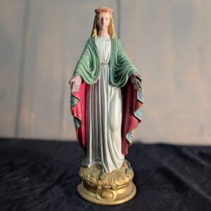 Unusual & Strangely Lovely Antique French Statue The Miraculous Madonna