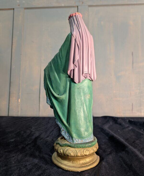 Unusual & Strangely Lovely Antique French Statue The Miraculous Madonna