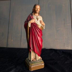 Irish Made Antique Religious Statue Jesus The Sacred Heart