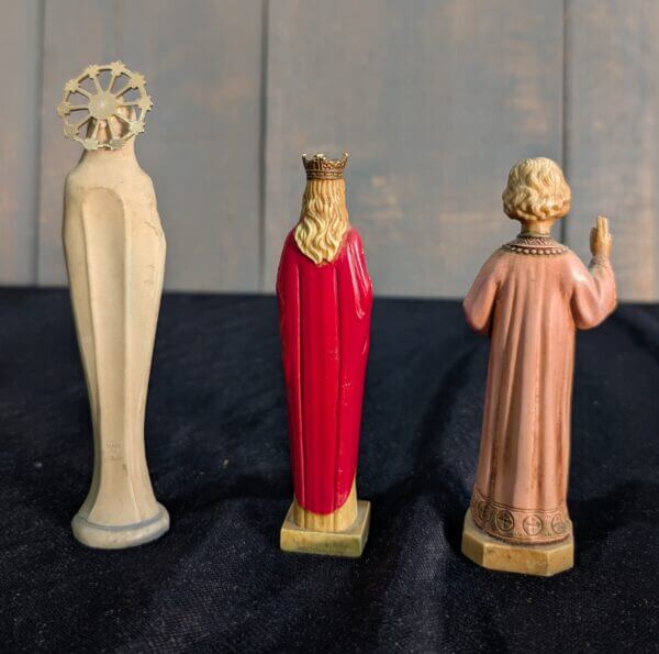 Three Small Italian Religious Statues Christ Child Christ the Man & Mary