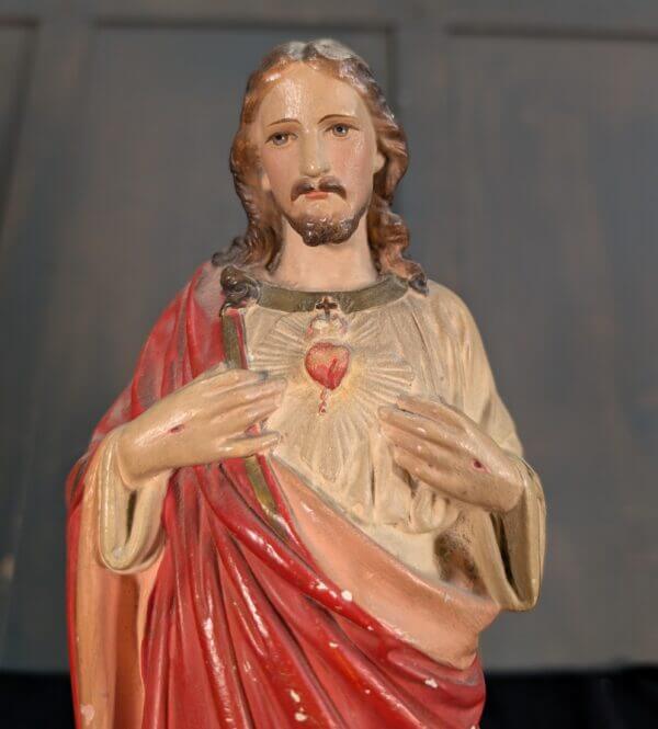 Gentle Featured Religious Smaller Statue of Christ The Sacred Heart