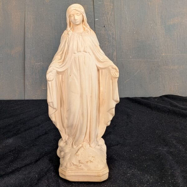 Small Simple White Religious Statue Mary The Immaculate Conception