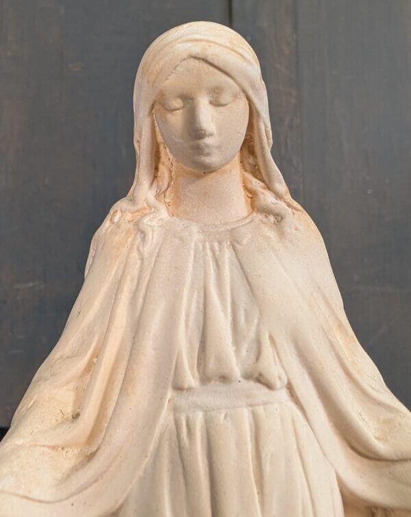 Small Simple White Religious Statue Mary The Immaculate Conception