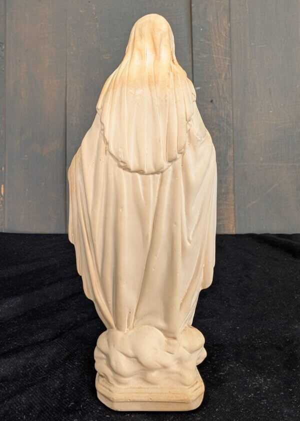 Small Simple White Religious Statue Mary The Immaculate Conception