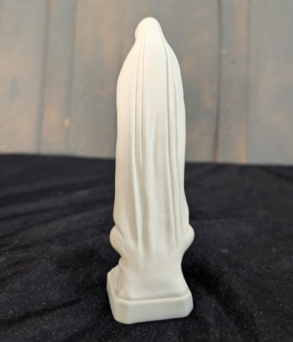 Strangely Glamorous Small Porcelain Statue of Our Lady of Fatima