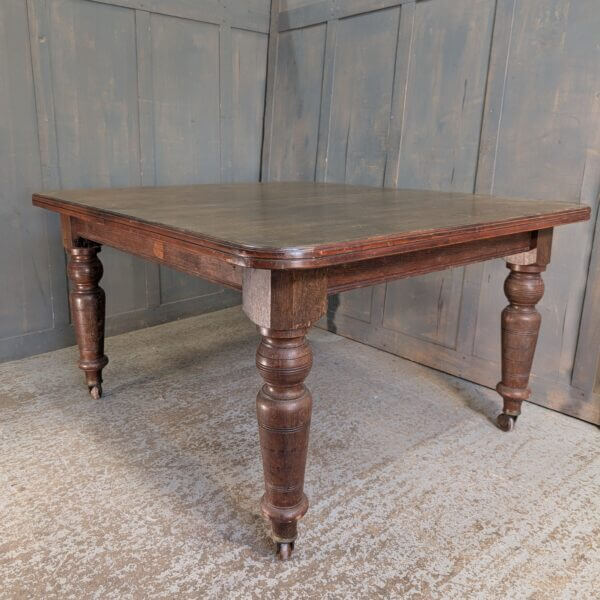 Long Or Short Handsome Strong & Well Made Oak Edwardian Antique Wind Out Table