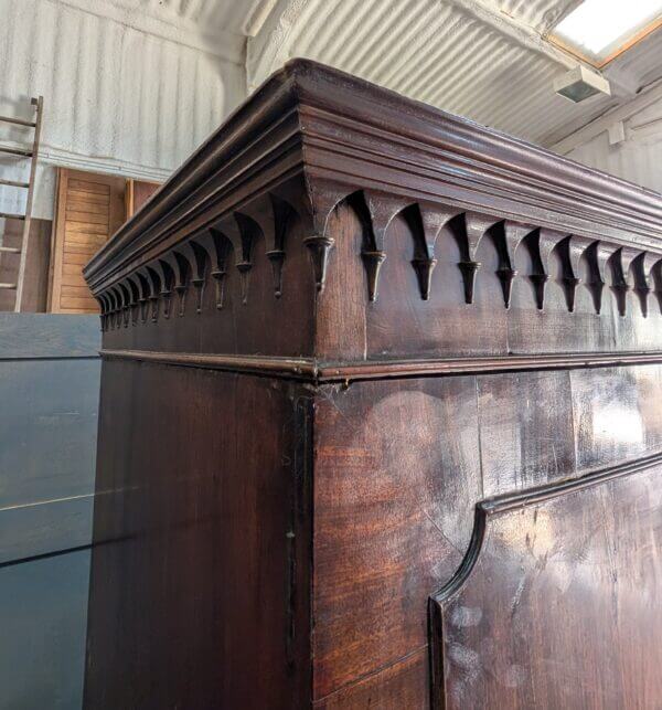 George III Mahogany Linen Press Large Chest of Drawers with Original Handles