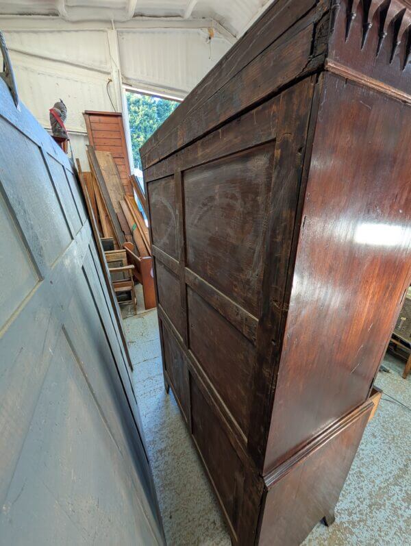 George III Mahogany Linen Press Large Chest of Drawers with Original Handles