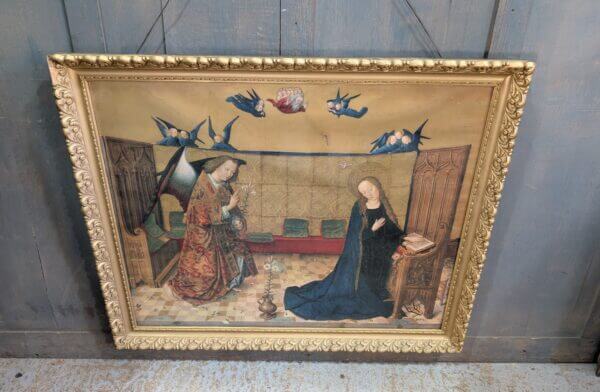 Large Quality Framed Colour Lithograph of The Annunciation of the Virgin