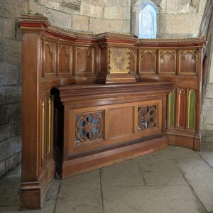 Stunning Gothic Oak Altar Reredos & Tabernacle Statement Piece