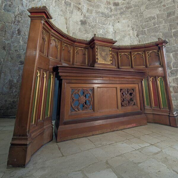 Stunning Gothic Oak Altar Reredos & Tabernacle Statement Piece