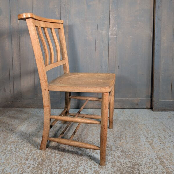 Extra Large Size Vintage Slatback Church Chapel Chairs from St Margaret’s Oxford with No Racks