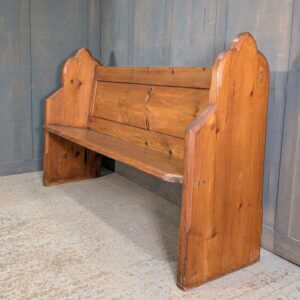 Shoreham Spire Top Antique Pine Church Chapel Pew Bench