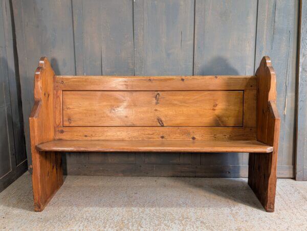 Shoreham Spire Top Antique Pine Church Chapel Pew Bench