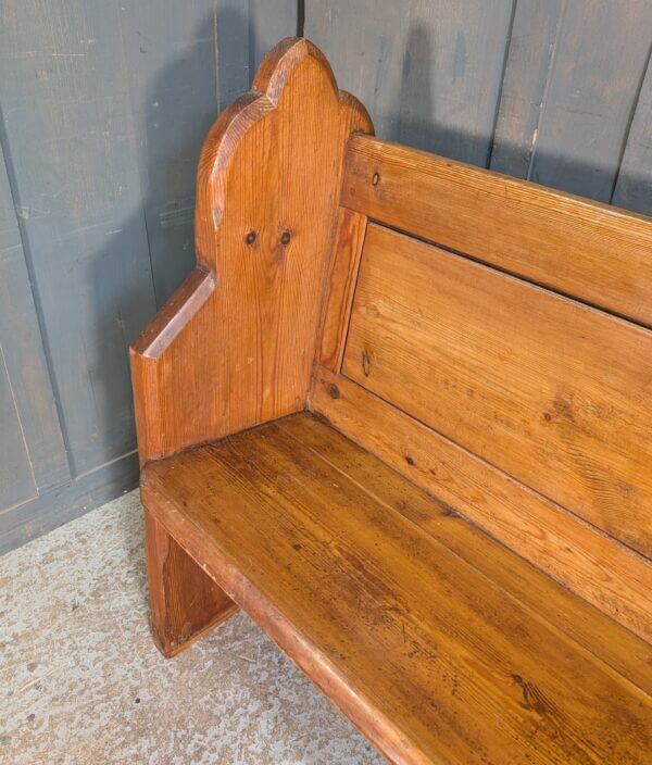 Shoreham Spire Top Antique Pine Church Chapel Pew Bench