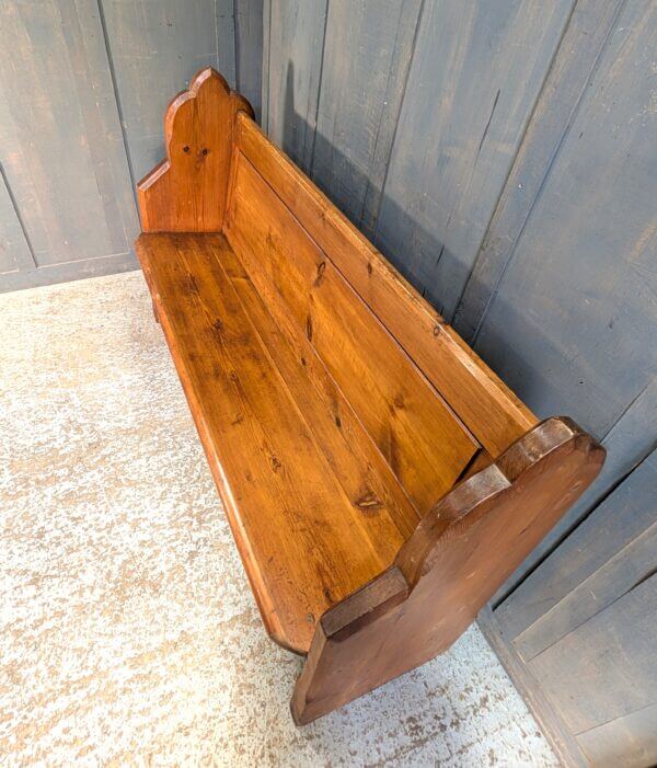 Shoreham Spire Top Antique Pine Church Chapel Pew Bench