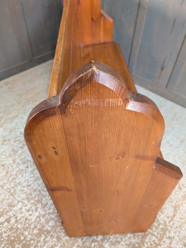 Shoreham Spire Top Antique Pine Church Chapel Pew Bench