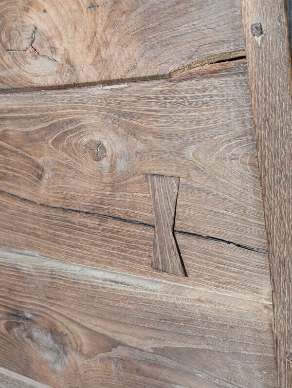 Characterful Antique 1800's French Elm Church Bench Pew