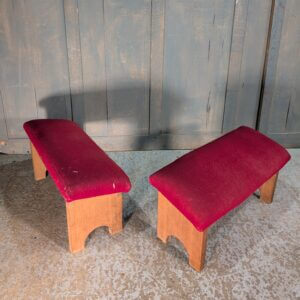 Red Felt on Oak Church Kneelers