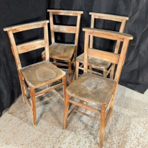 'The Ugly Ones' Set of 4 Church Chapel Chairs from St Mary's Northop Hall