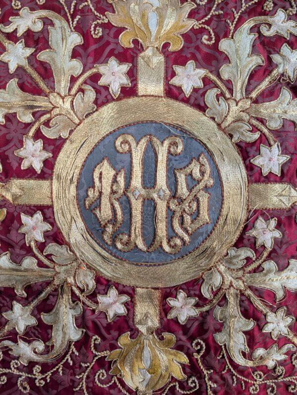 Fabulous Victorian Gold Red & Ivory Church Banner Hangings