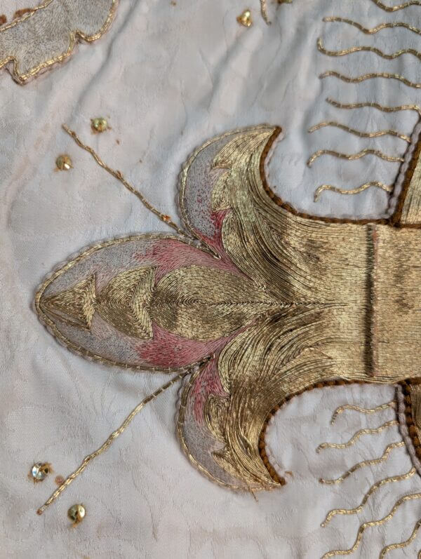 Fabulous Victorian Gold Red & Ivory Church Banner Hangings