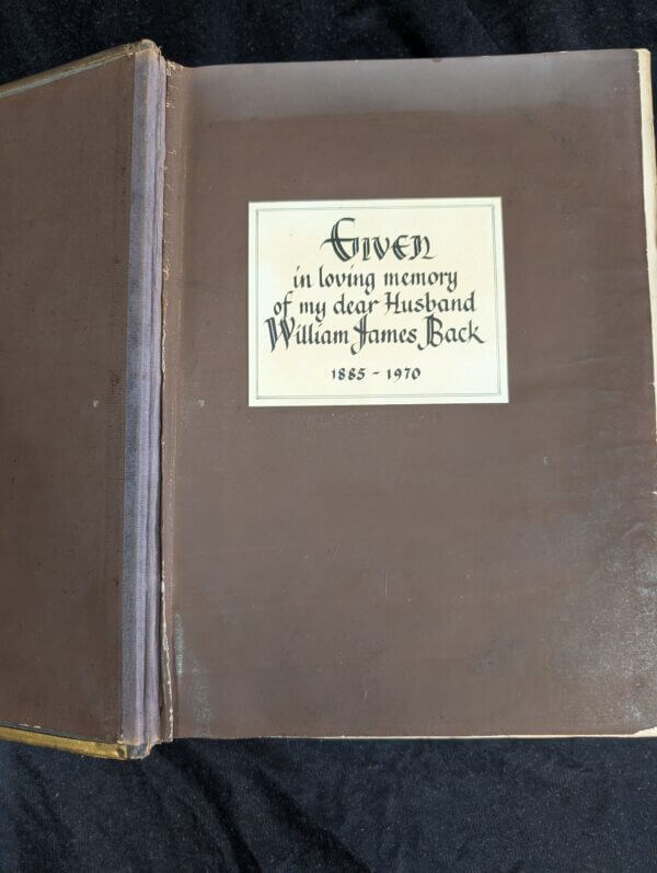 Victorian Brown's Leatherbound Family Bible with Brass Clasps