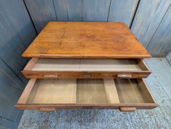 Mid Century Oak 'Crusader' Plan Vestment Chest with Six Drawers