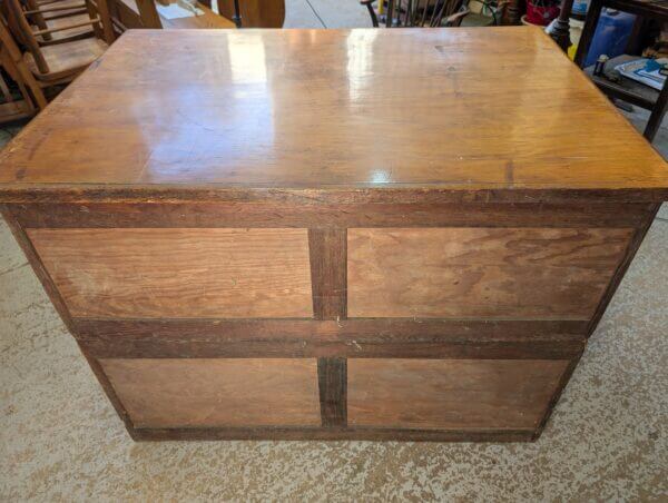 Mid Century Oak 'Crusader' Plan Vestment Chest with Six Drawers
