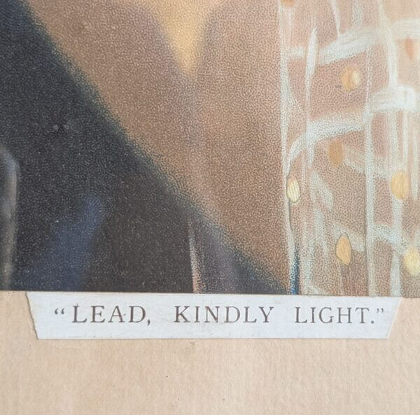 Victorian Praying Woman Religious Pin-Up 'Lead Kindly Light'