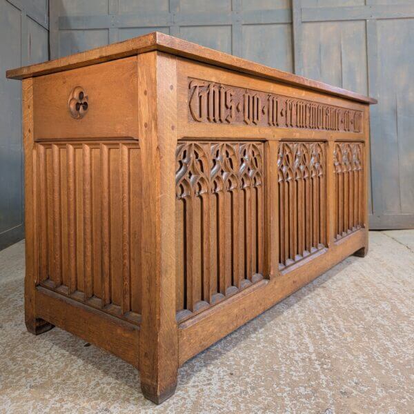 Excellent Antique Oak Gothic Church Altar from St Andrew's Liverpool